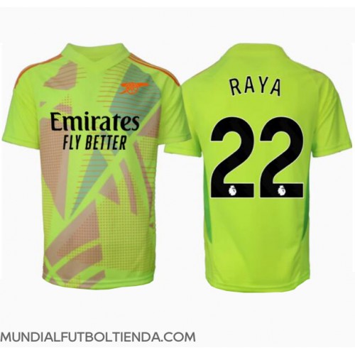 Camiseta Arsenal David Raya #22 Portero Primera Equipación Replica 2024-25 mangas cortas